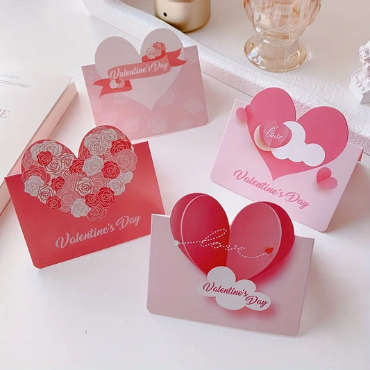 20/40 pcs 3D Cards,Valentines Day Greeting Cards,Handwritten Greeting Cards Birthday.