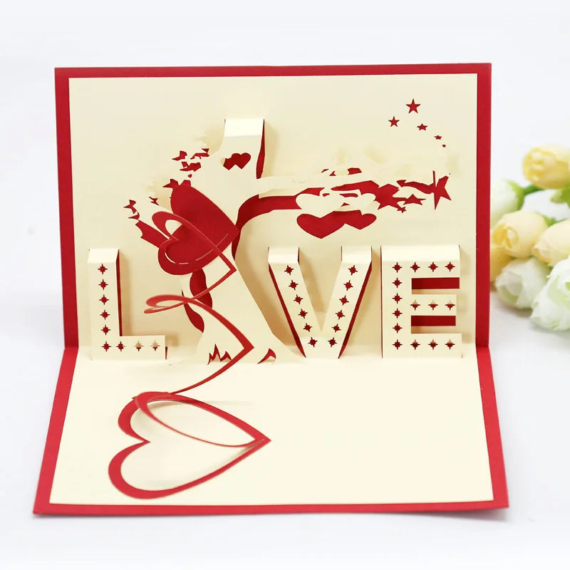 3D Pop Up Love Card with Envelope