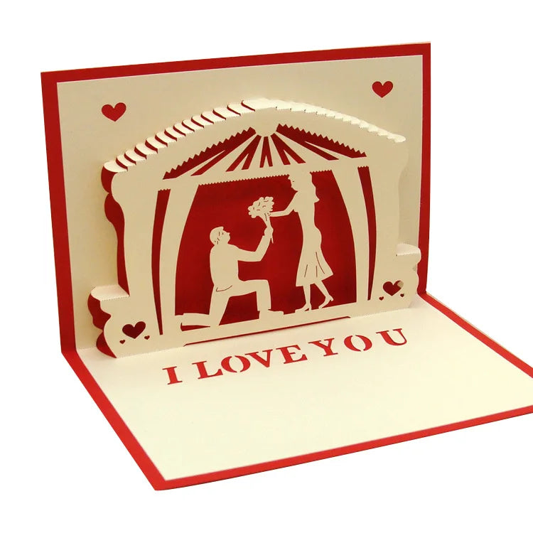 3D Pop Up Love Card with Envelope