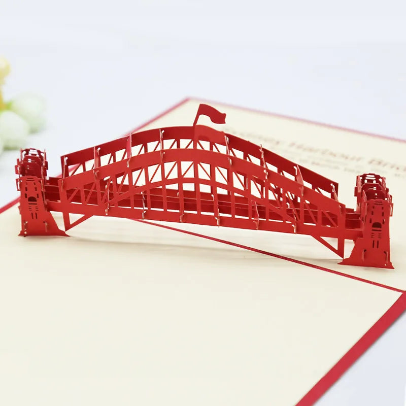 3D Pop Up Birthday Card 3D Miniatures Invitation Cards World Attractions Business Card Boy Gifts Greeting Card Tourist Postcard