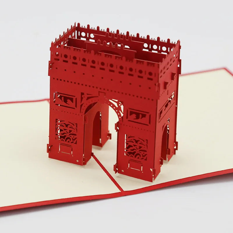 3D Pop Up Birthday Card 3D Miniatures Invitation Cards World Attractions Business Card Boy Gifts Greeting Card Tourist Postcard