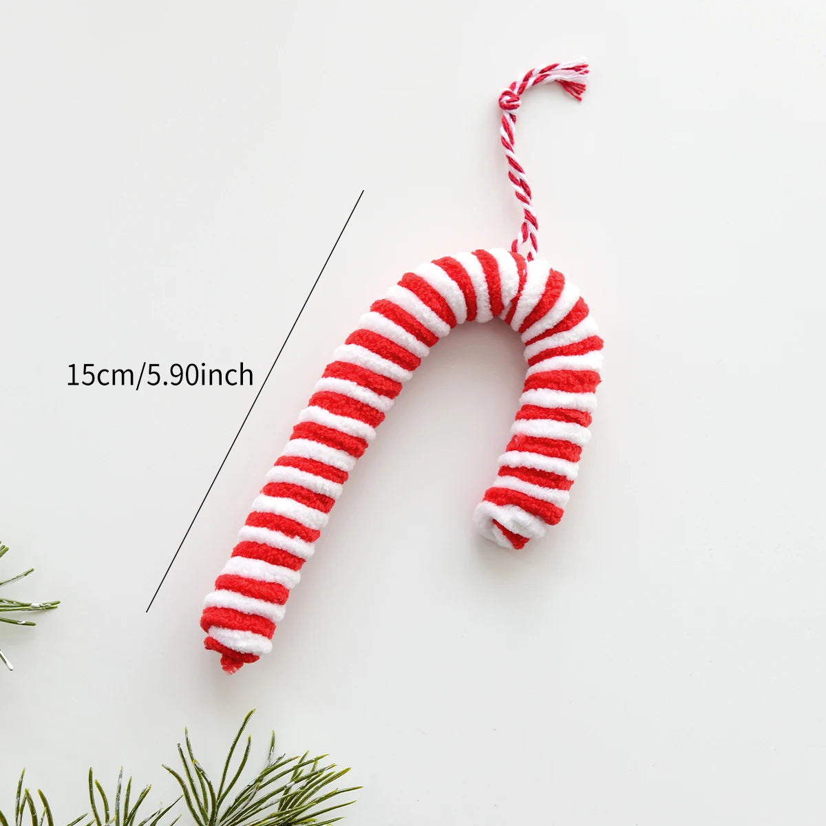 Christmas Red and White Plush Decorations Christmas Balls Walking Sticks Candy Christmas Tree Hangings Christmas INS Ornaments