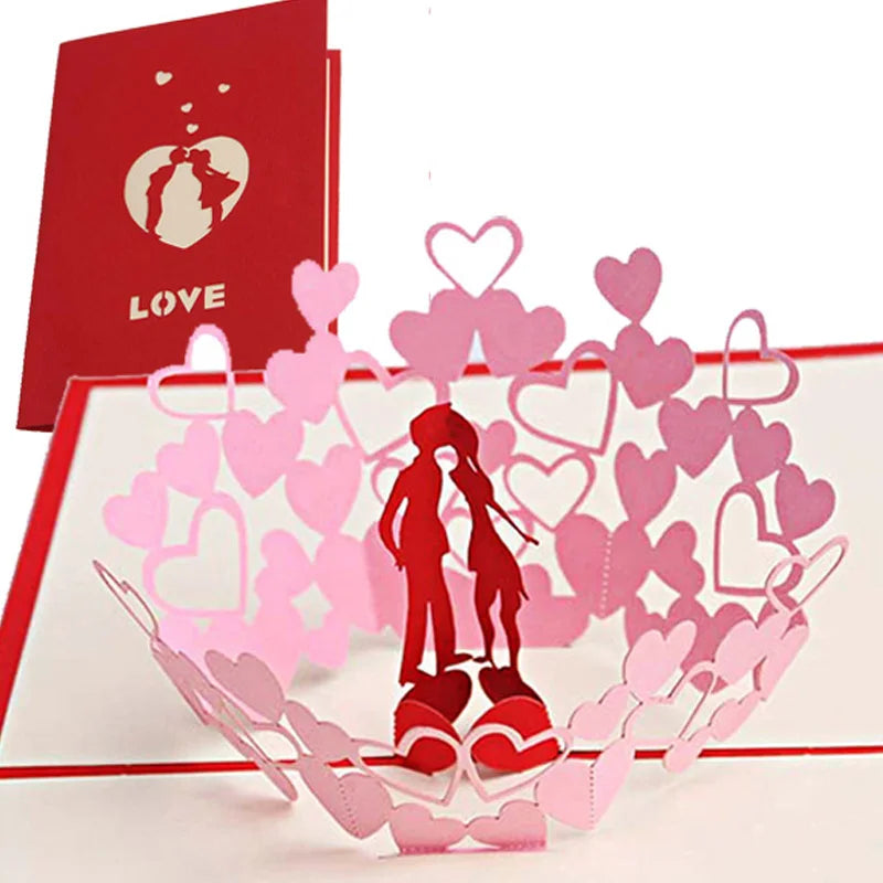 3D Sweet Love Pop Up Greeting Card with Envelope