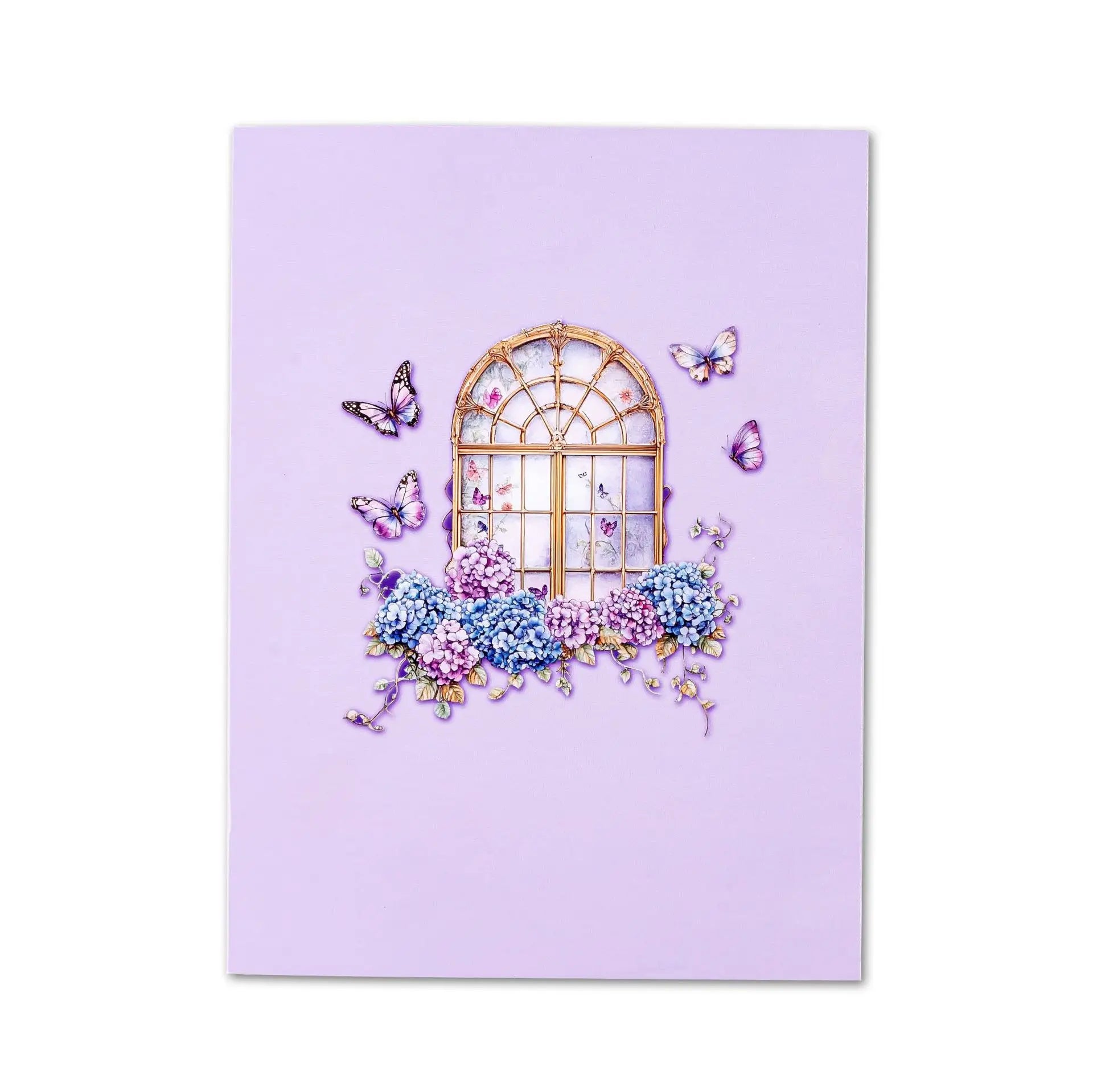 Purple Butterfly Heart 3D Pop Up Card