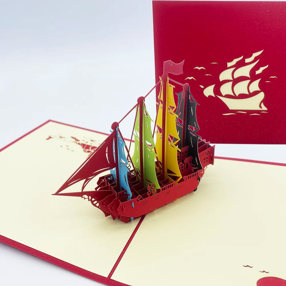 3D Pop Up Birthday Card 3D Miniatures Invitation Cards World Attractions Business Card Boy Gifts Greeting Card Tourist Postcard
