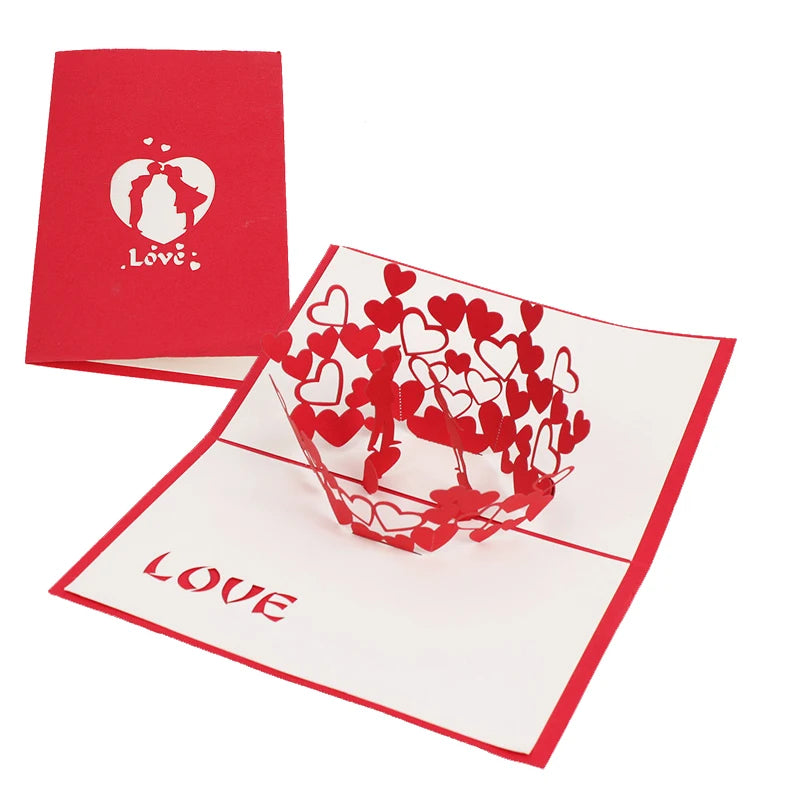 3D Sweet Love Pop Up Greeting Card with Envelope