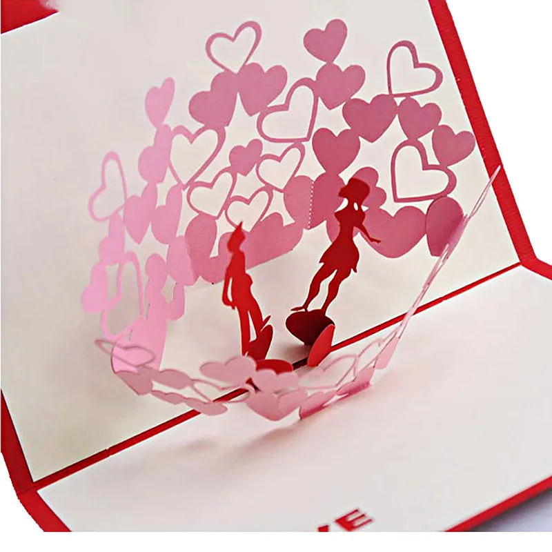 3D Sweet Love Pop Up Greeting Card with Envelope