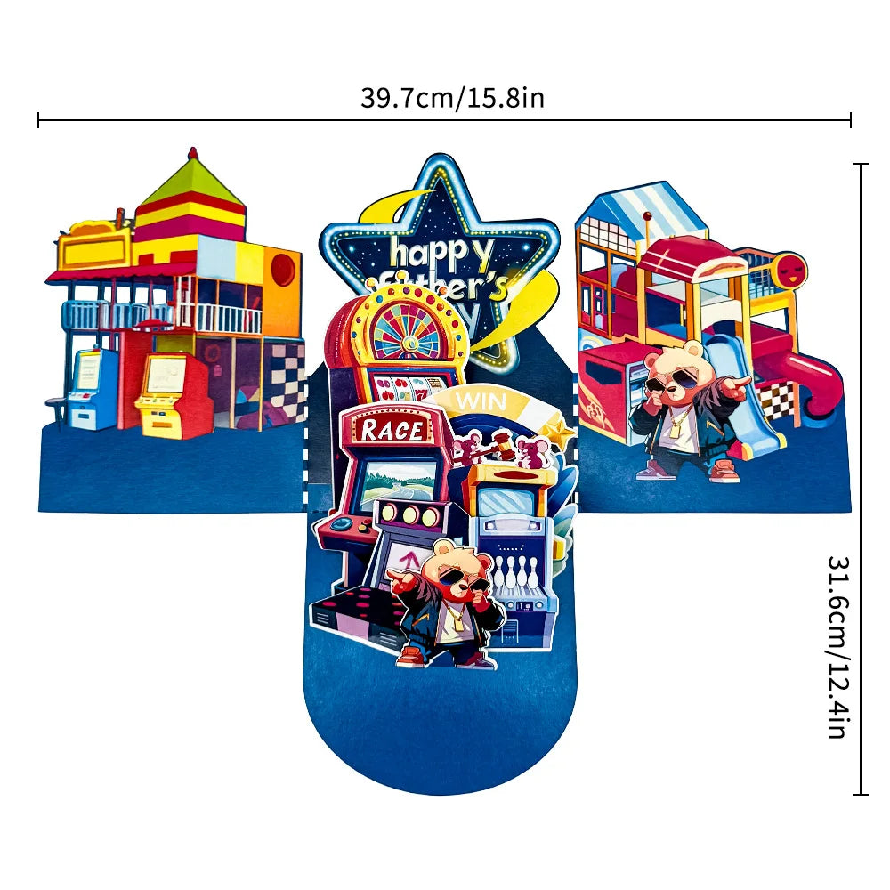 Race Win 3D Pop Up Card with Envelope