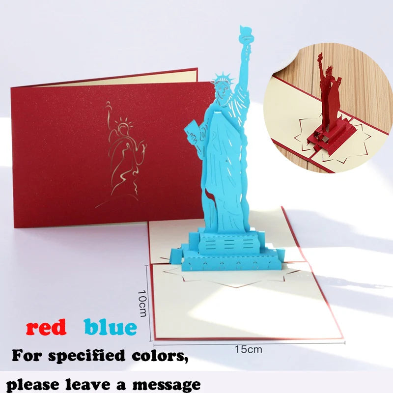 3D Pop Up Birthday Card 3D Miniatures Invitation Cards World Attractions Business Card Boy Gifts Greeting Card Tourist Postcard