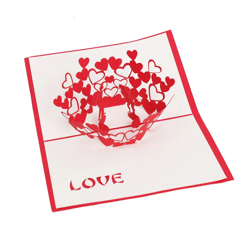 3D Sweet Love Pop Up Greeting Card with Envelope