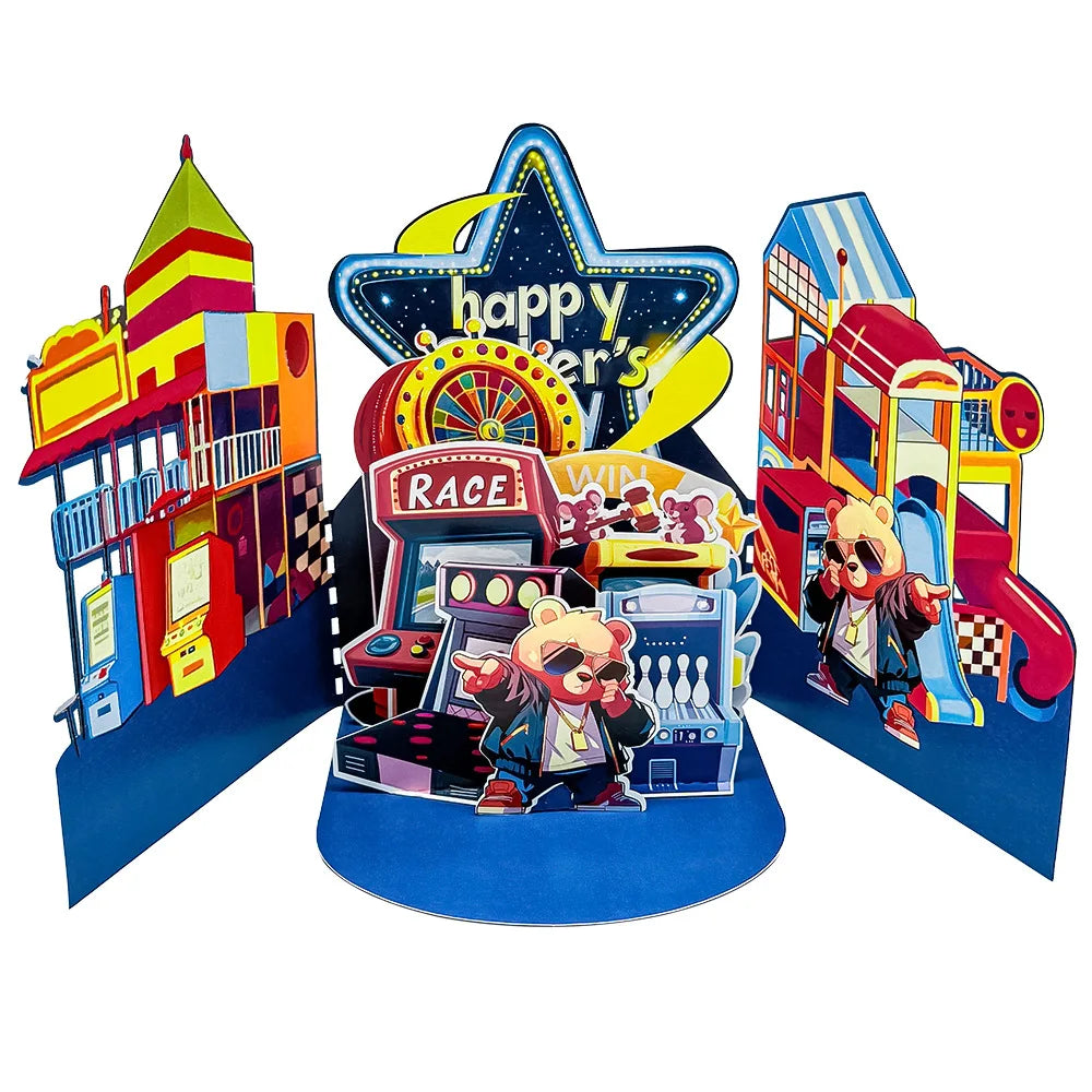 Race Win 3D Pop Up Card with Envelope