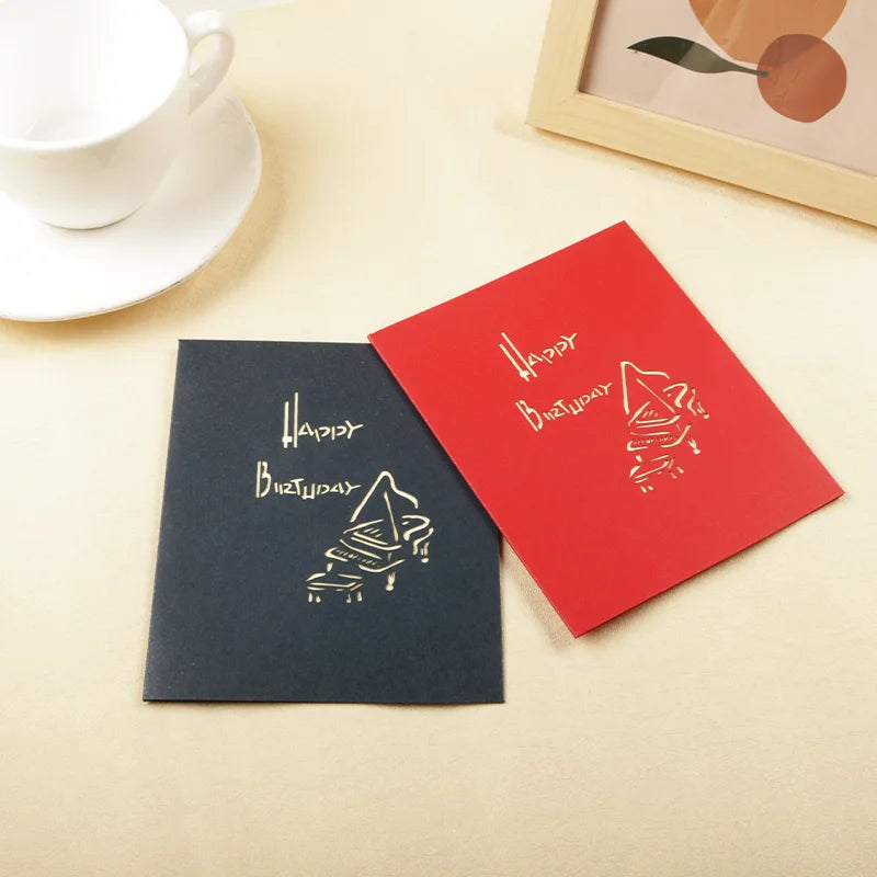 3D Pop Up Card Grand Piano Guitar Greeting Cards