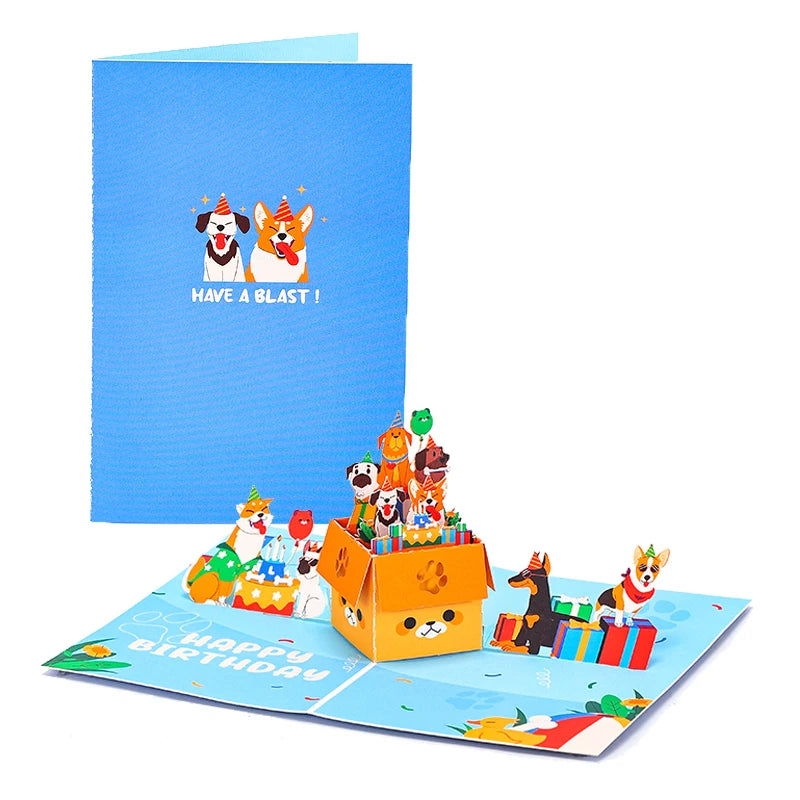 Cat Birthday Pop Up Card Celebration Birthday Greeting Cards Creative Gift Birthday Present For Lover Parents Children Friend