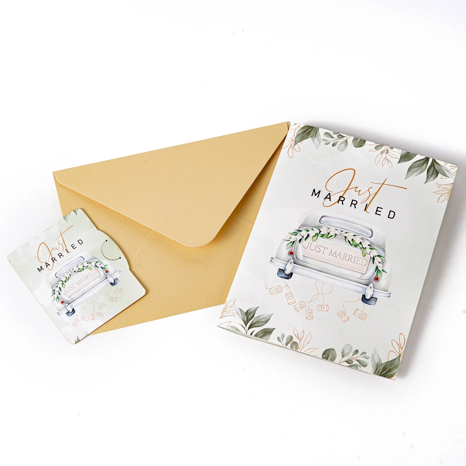 Valentine Wedding Car Balloon Flower Couple Pop up Card