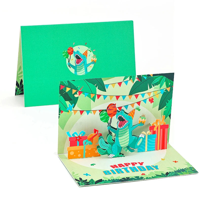 Cat Birthday Pop Up Card Celebration Birthday Greeting Cards Creative Gift Birthday Present For Lover Parents Children Friend