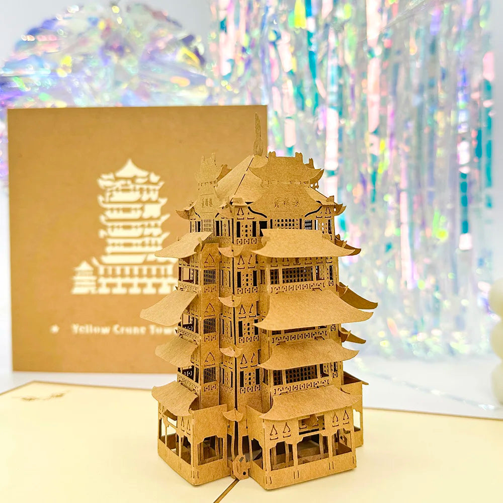 3D Pop Up Birthday Card 3D Miniatures Invitation Cards World Attractions Business Card Boy Gifts Greeting Card Tourist Postcard