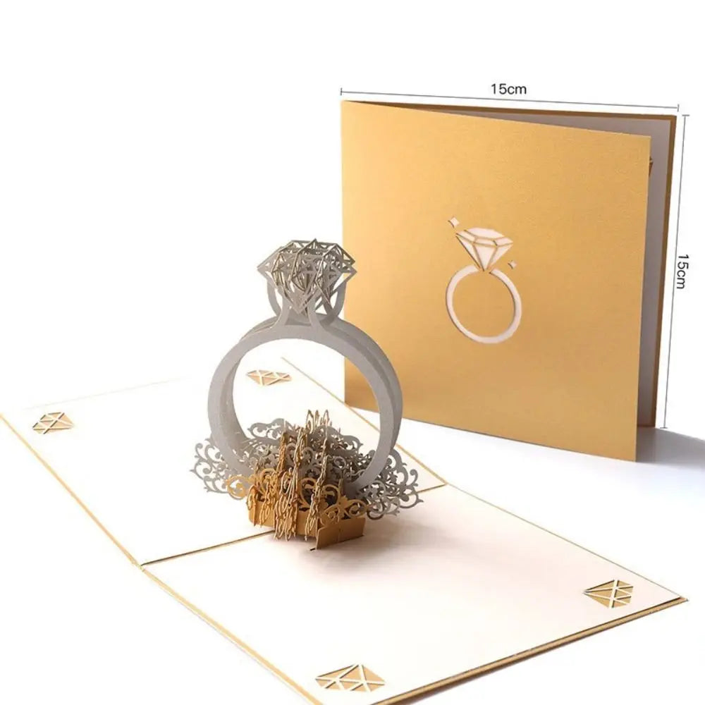 Happy Valentines Day 3D Pop-Up Valentine's Day Cards Handwriting Invitation Pop UP Greeting Card