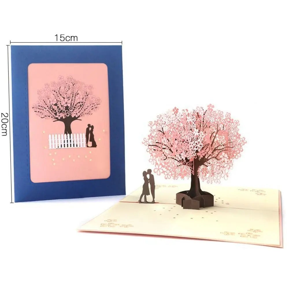Happy Valentines Day 3D Pop-Up Valentine's Day Cards Handwriting Invitation Pop UP Greeting Card
