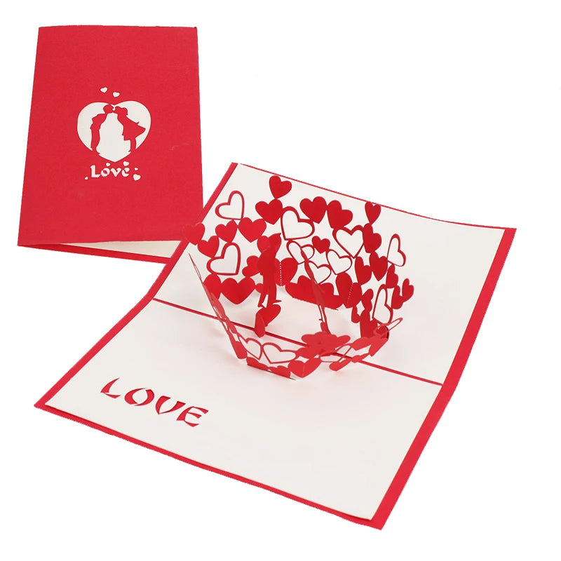 3D Sweet Love Pop Up Greeting Card with Envelope