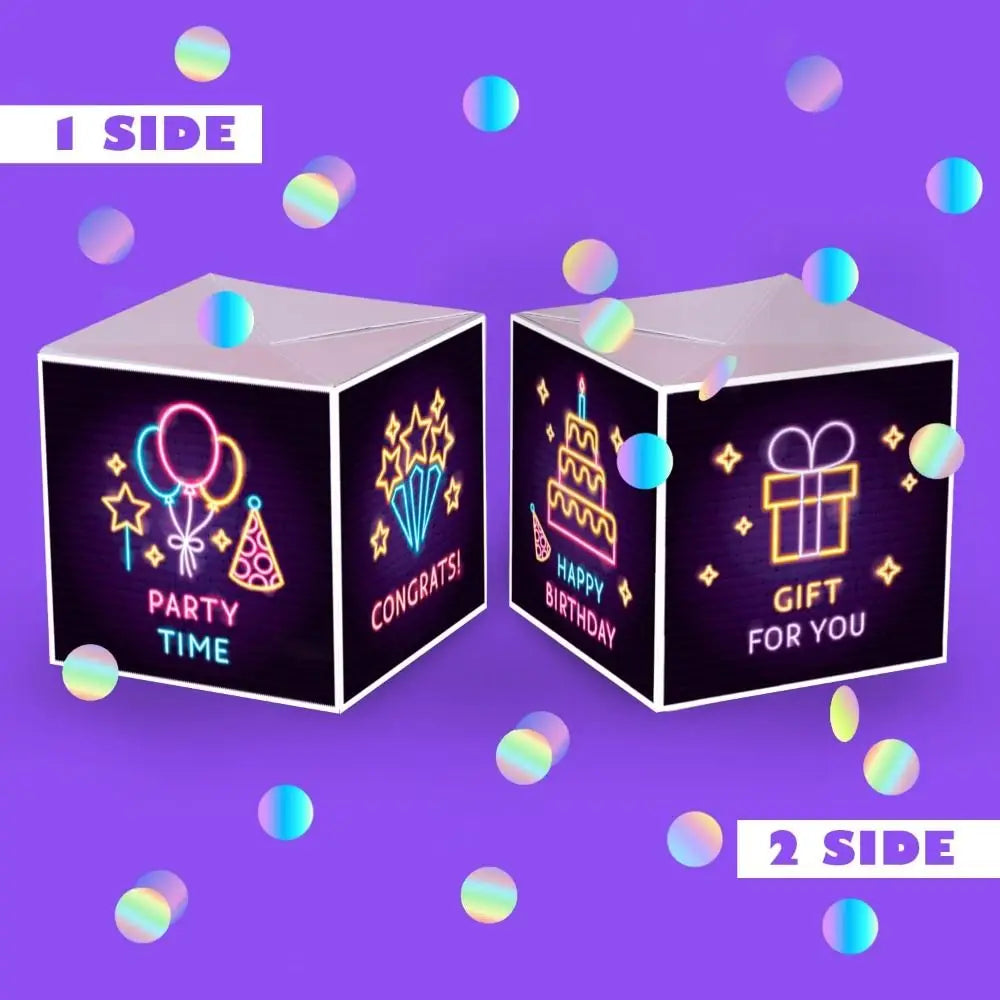 Anniversary Exploding Confetti Surprise Card Cards Pop Up Explosion Creative Bounce Box Party Decorations Surprise Jumping Box