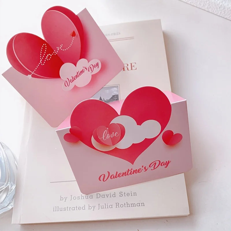 20/40pcs 3D Cards,Valentines Day Greeting Cards,Handwritten Greeting Cards Birthday Thanksgiving Wedding Couples Gift Card