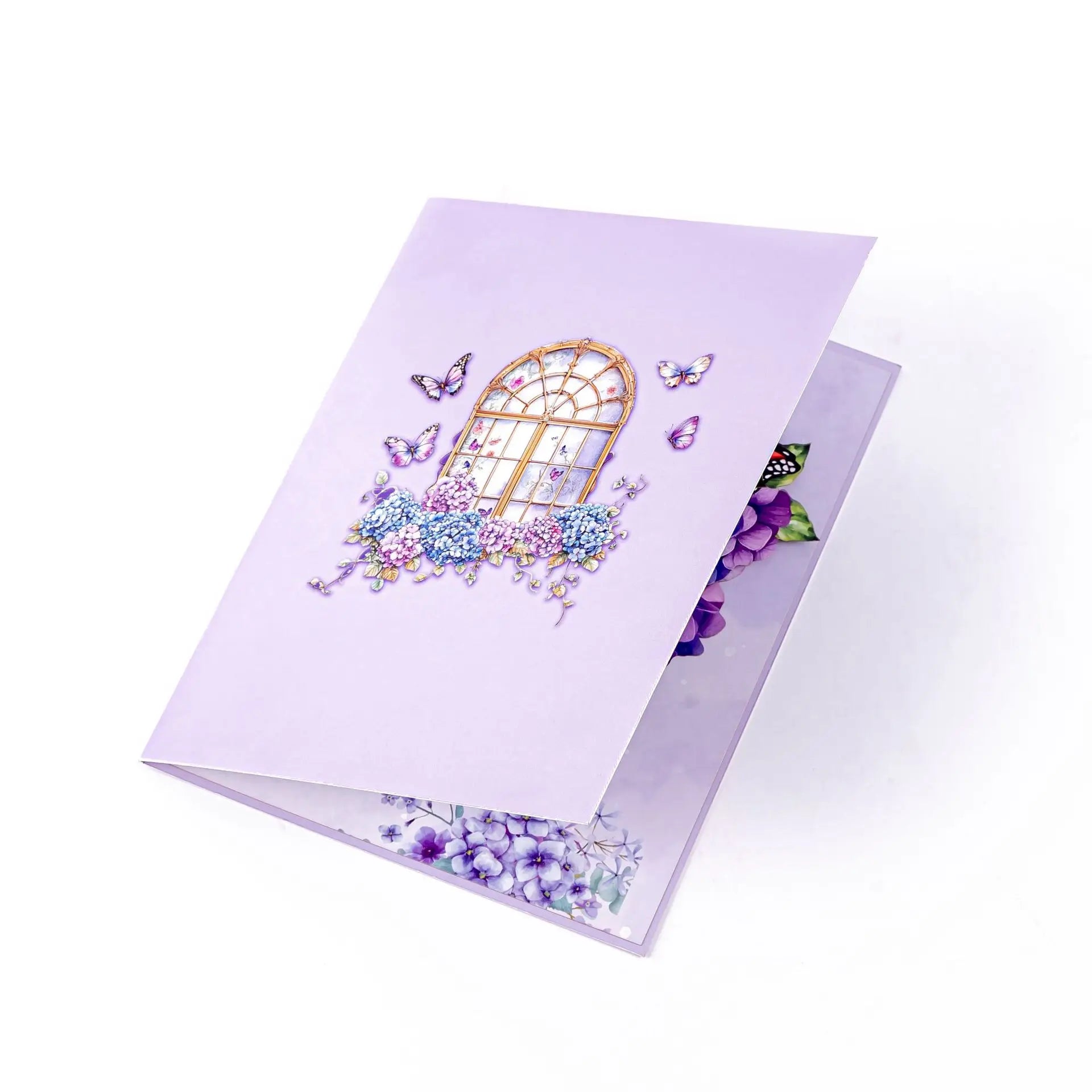 Purple Butterfly Heart 3D Pop Up Card