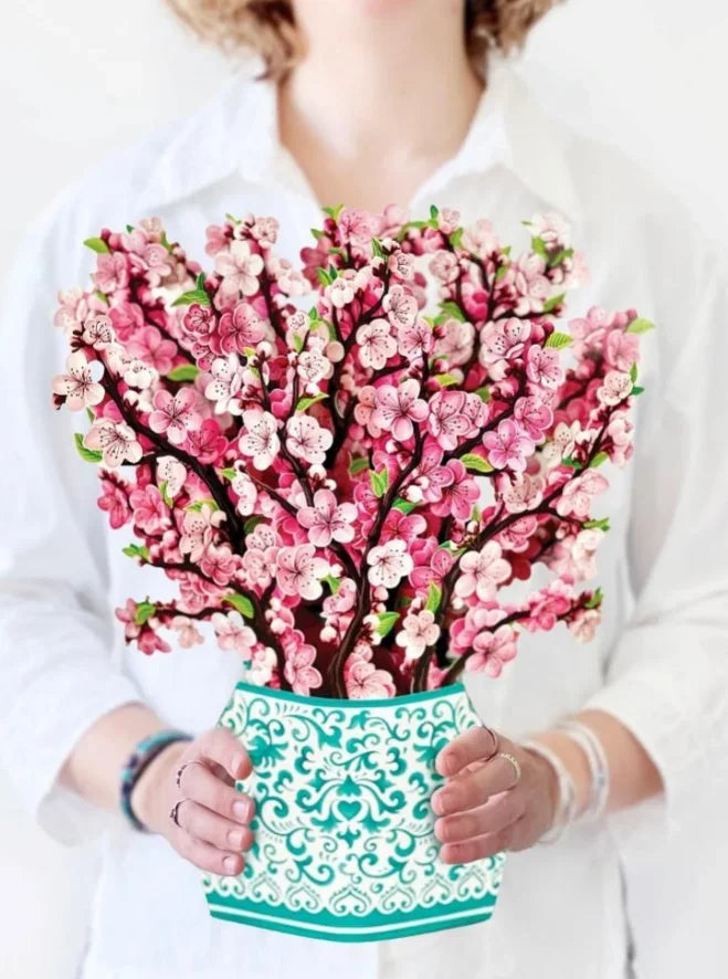 3D Pop Up Flower Greeting Card Paper Up Flower Bouque Postcard Gifts for Birthday Valentine's Mothers Day