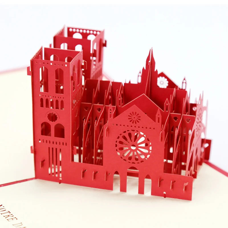 3D Pop Up Birthday Card 3D Miniatures Invitation Cards World Attractions Business Card Boy Gifts Greeting Card Tourist Postcard