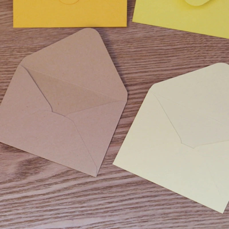 10pcs Blank Greeting Cards with Envelopes Thank You Cards Handmade DIY Blank Envelope Postcards for Birthday Party Inivitation