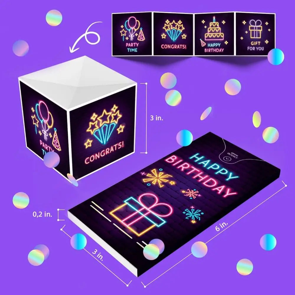 Anniversary Exploding Confetti Surprise Card Cards Pop Up Explosion Creative Bounce Box Party Decorations Surprise Jumping Box