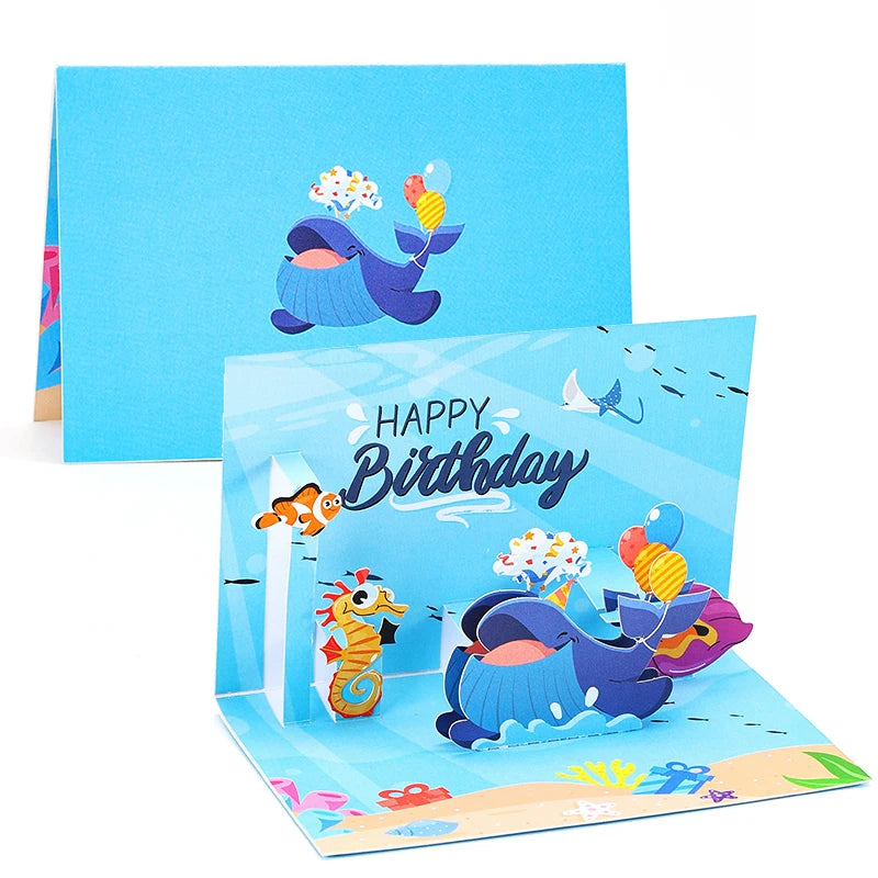 Cat Birthday Pop Up Card Celebration Birthday Greeting Cards Creative Gift Birthday Present For Lover Parents Children Friend