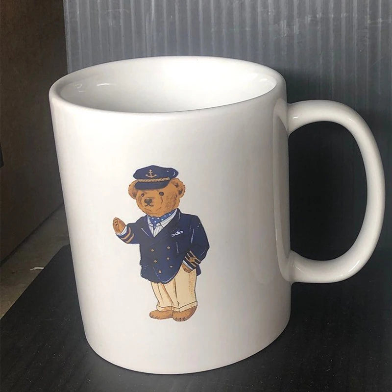 Cute Little Bear Coffee Milk Mugs Mocha Cat Couple