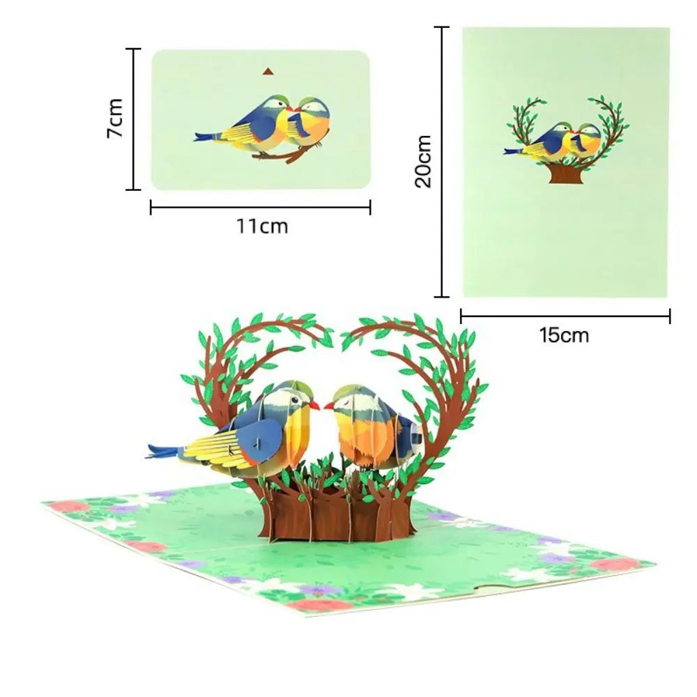 Happy Valentines Day 3D Pop-Up Valentine's Day Cards Handwriting Invitation Pop UP Greeting Card