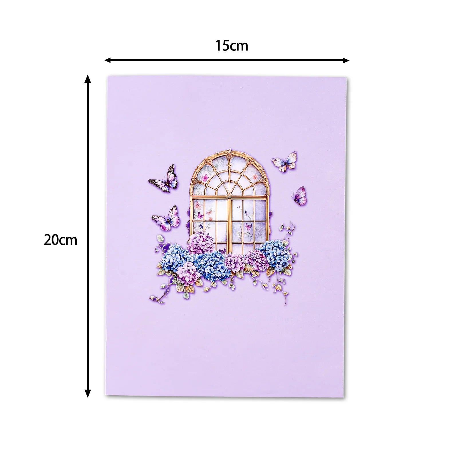 Purple Butterfly Heart 3D Pop Up Card