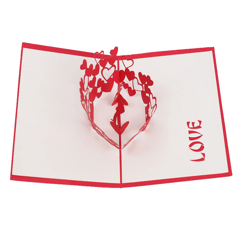 3D Sweet Love Pop Up Greeting Card with Envelope