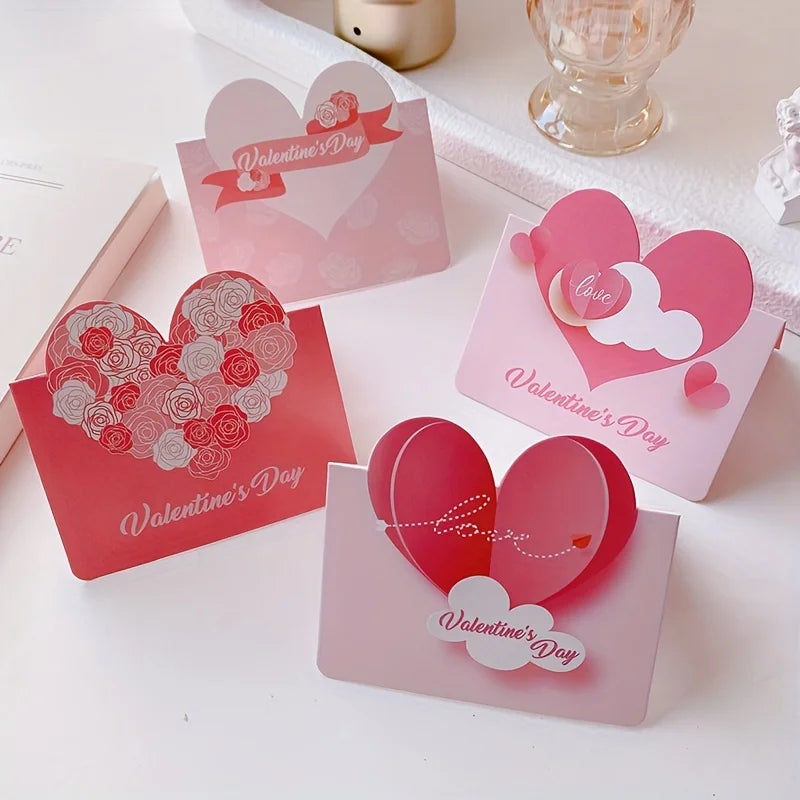 20/40pcs 3D Cards,Valentines Day Greeting Cards,Handwritten Greeting Cards Birthday Thanksgiving Wedding Couples Gift Card