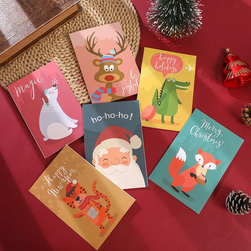 1/9/12/16/24pcs of small pop-up Christmas gift cards with envelopes and stickers, adorable holiday pop-up card kit for Christmas