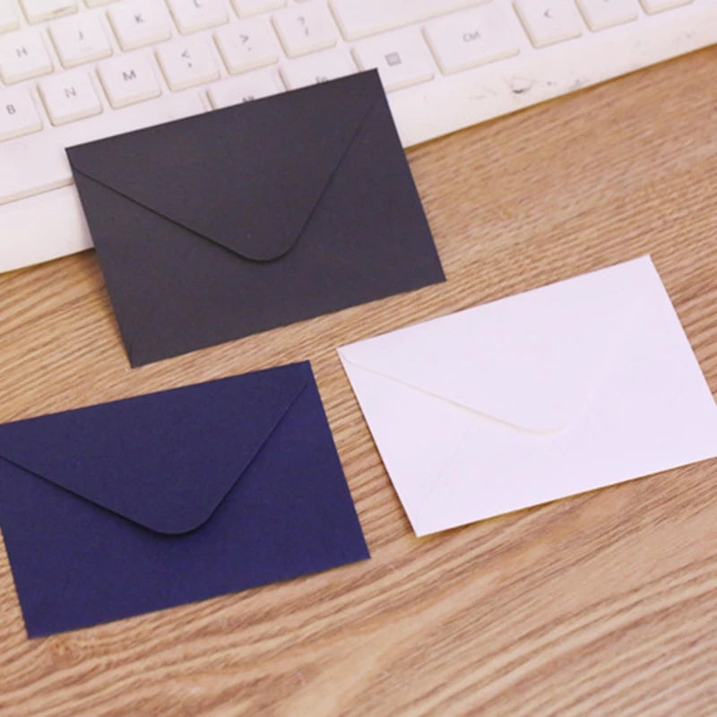 10pcs Blank Greeting Cards with Envelopes Thank You Cards Handmade DIY Blank Envelope Postcards for Birthday Party Inivitation