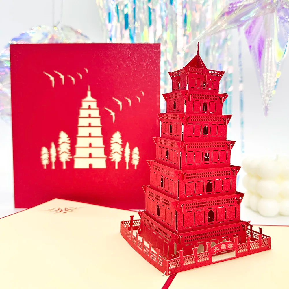 3D Pop Up Birthday Card 3D Miniatures Invitation Cards World Attractions Business Card Boy Gifts Greeting Card Tourist Postcard