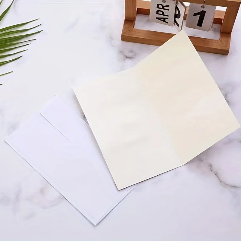 8pcs/set, Birthday 3D Greeting Cards With Envelopes, Greeting Cards, Christmas Greeting Cards,  Blessings Greeting Cards