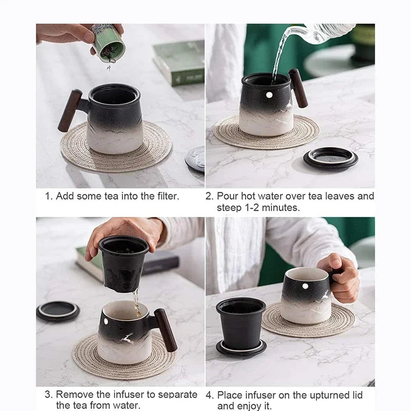 Beautiful Tea Ceramic Large Mugs
