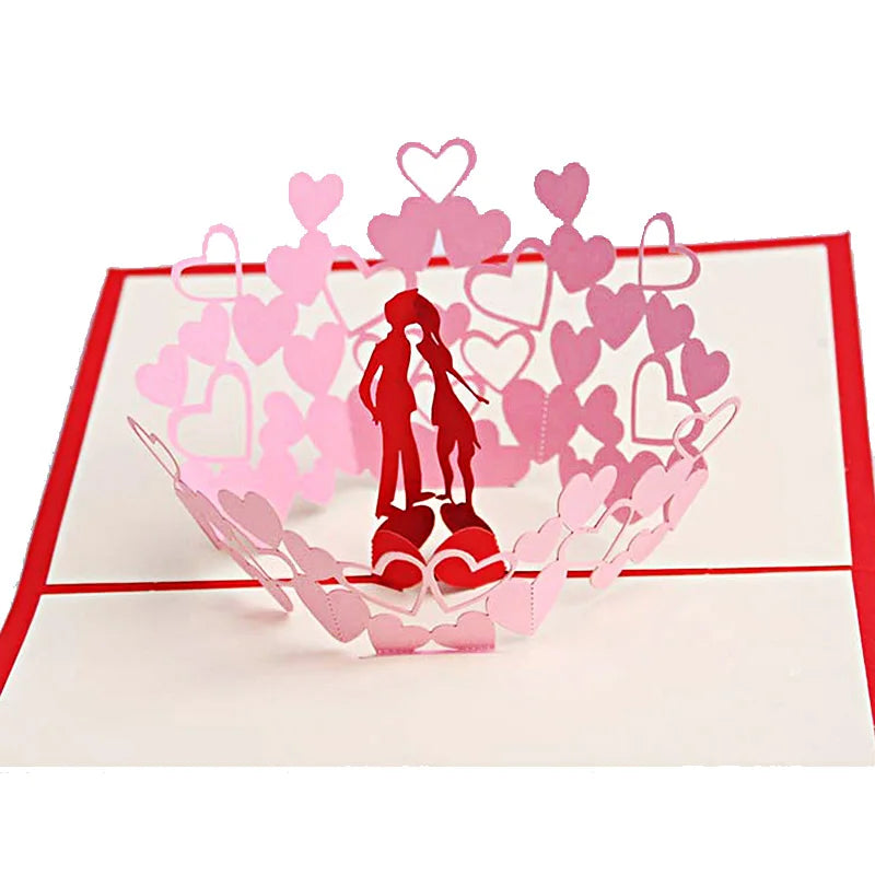 3D Sweet Love Pop Up Greeting Card with Envelope